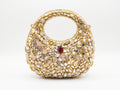 Aurelia Gold Embellished Crescent Bag