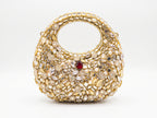 Aurelia Gold Embellished Crescent Bag